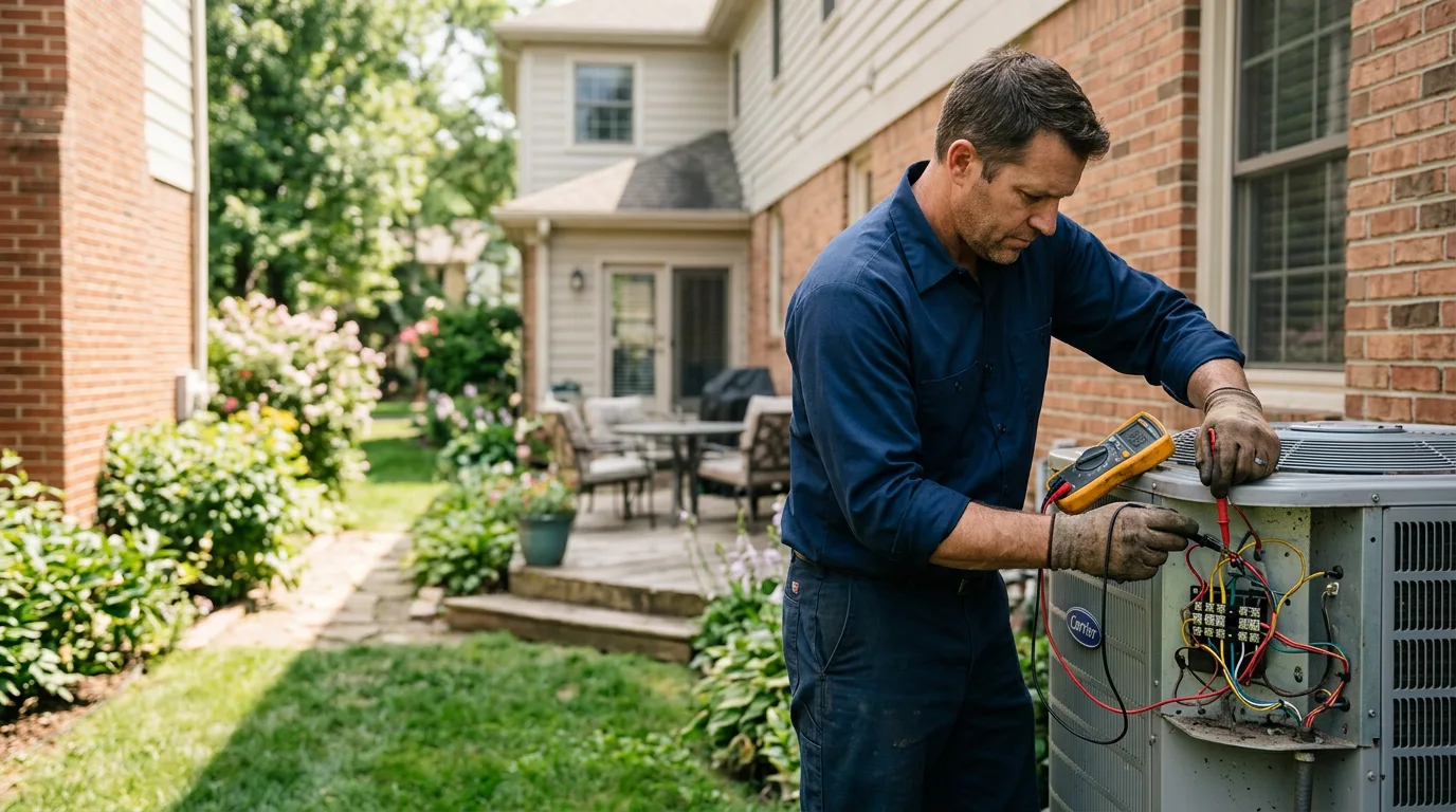 HVAC technician working near Levittown, PA